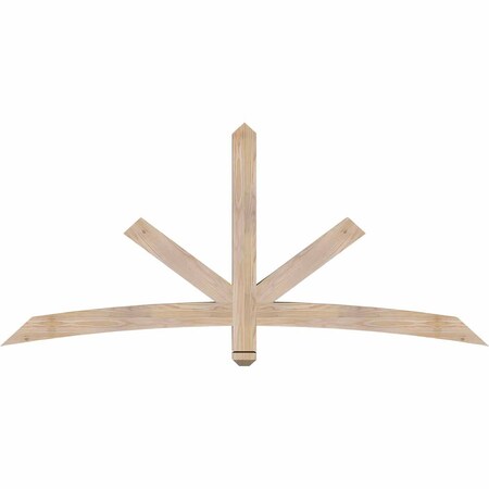 Ekena Millwork Alberta Smooth Timber Gable Bracket, Douglas Fir, 72"W x 33"H x 3 1/2"D x 3 1/2"F, 11/12 Pitch GBW072X33X0404ALB00SDF